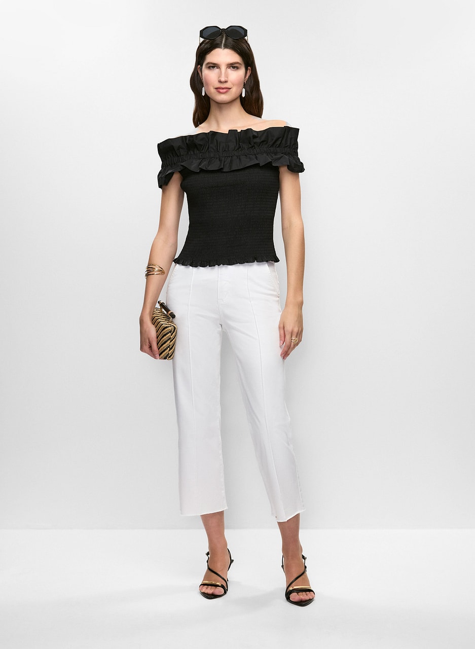 Frilled Off-the-Shoulder Top