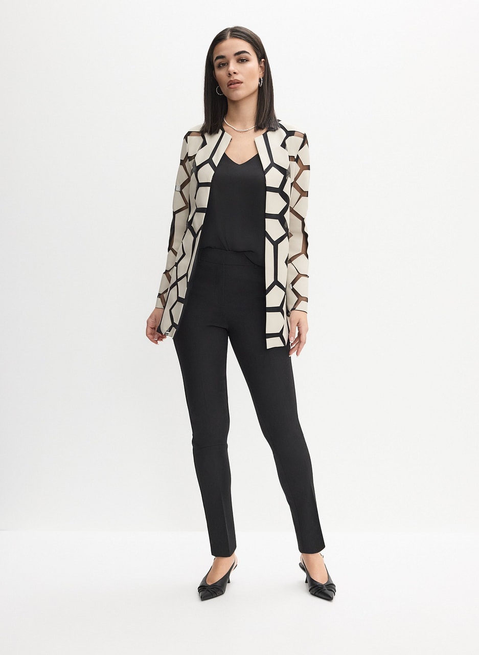 Joseph Ribkoff - Geometric Mesh Jacket