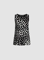 Sleeveless Polka Dot Blouse