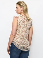 Frilled Mixed Floral Blouse