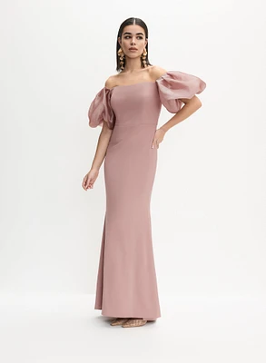 Bouffant Sleeve Dress