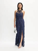 Floral Appliqué Dress