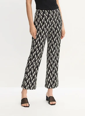 Joseph Ribkoff - Geometric Print Flare Leg Pants