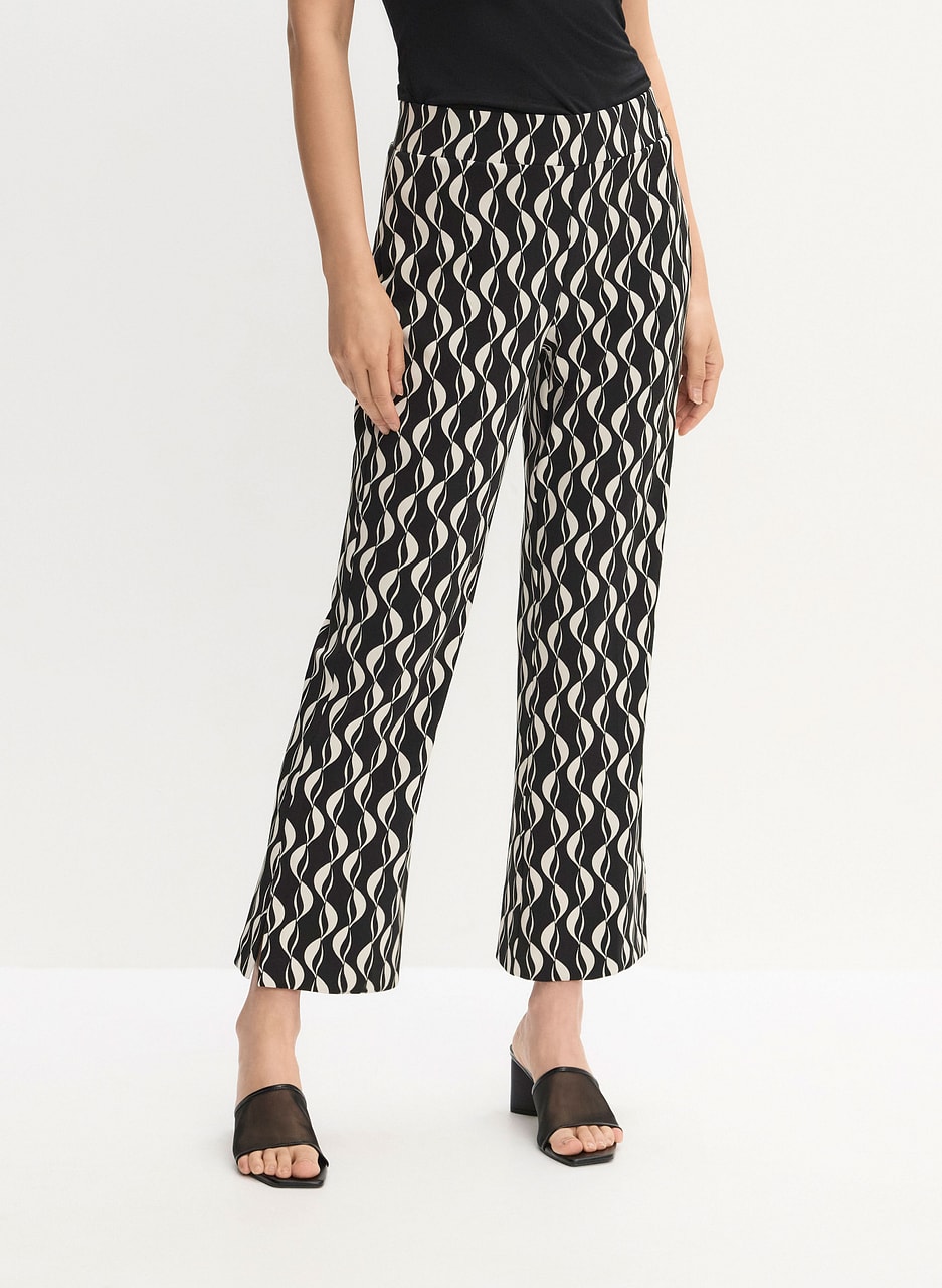 Joseph Ribkoff - Geometric Print Flare Leg Pants