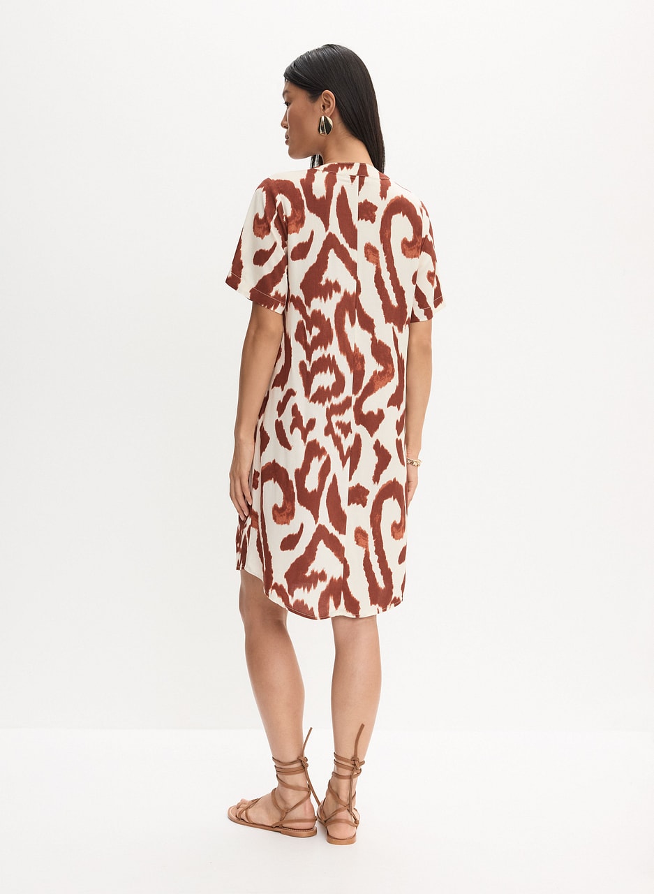 Abstract Print Short Dress