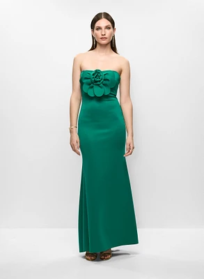 Rosette Front Fitted Gown