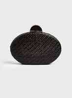 Textured Oval Clutch