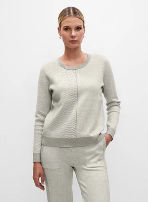 Herringbone Motif Sweater