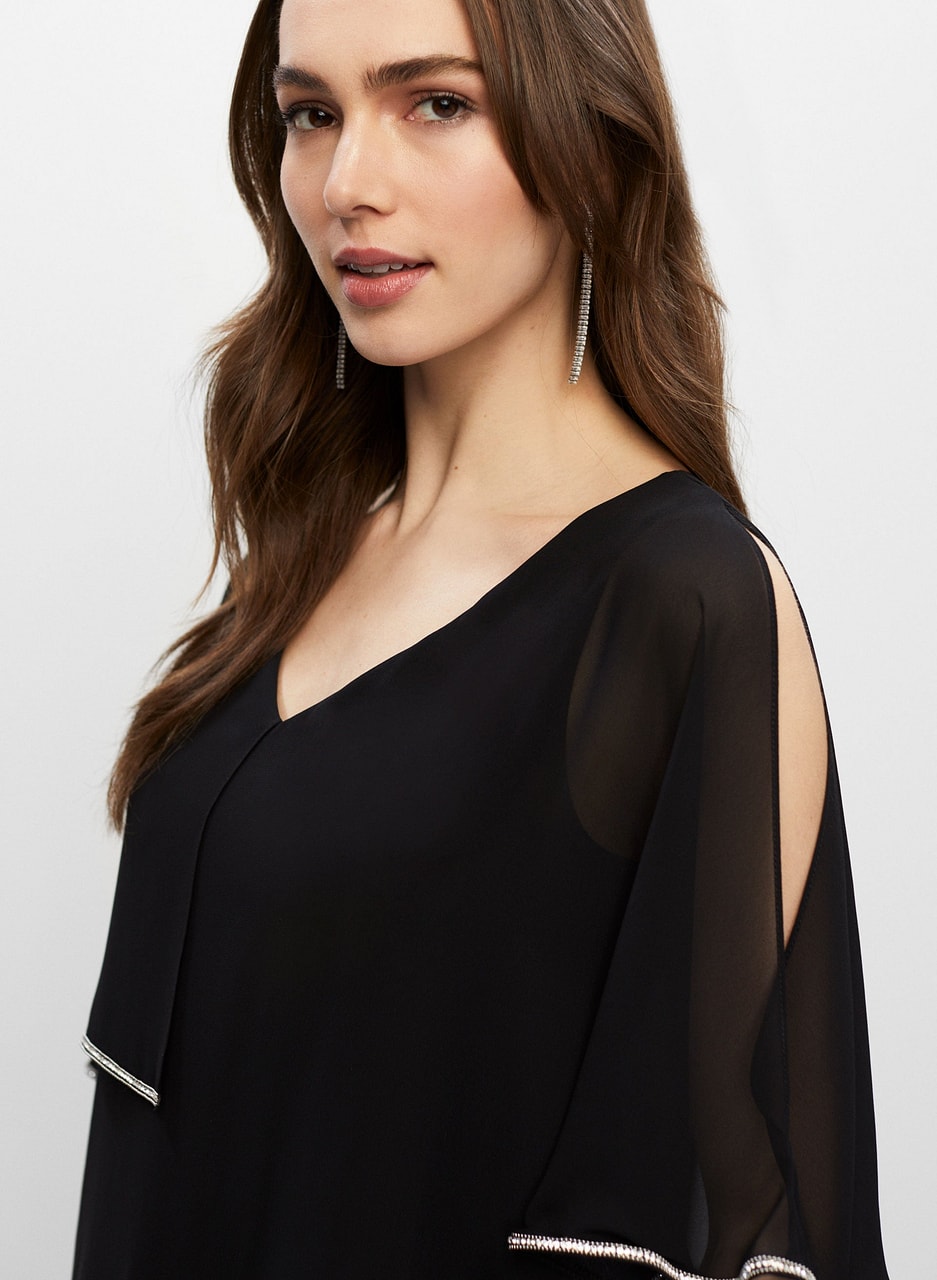 Joseph Ribkoff - Double-Layer Chiffon Blouse