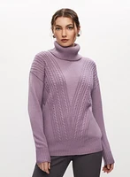 Cashmere Blend Cable Knit Sweater