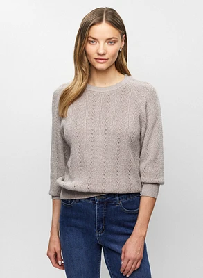 Pointelle Knit Sweater
