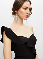 One-Shoulder Ruffle Dress