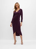 Adrianna Papell - Faux Wrap Midi Dress