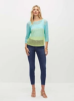 Open Weave Gradient Sweater