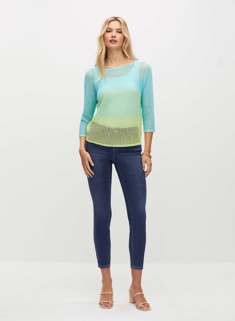 Open Weave Gradient Sweater