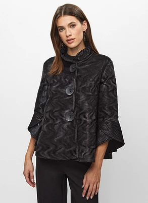 Joseph Ribkoff - Flutter Sleeve Textured Jacket