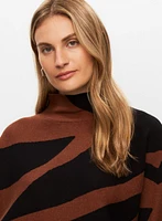 Joseph Ribkoff - Animal Print Mock Neck Sweater