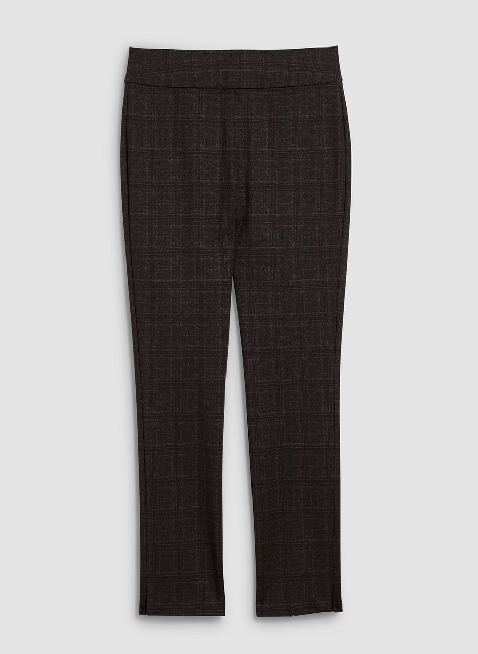 Madison Plaid Pull-On Pants