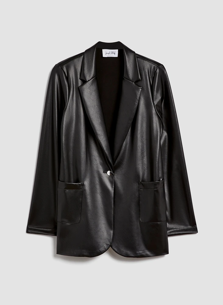 Joseph Ribkoff - Vegan Leather Blazer