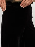 Velour Wide Leg Pull-On Pants