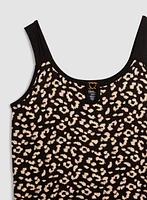 Leopard Print Heart Detail Pyjama Set