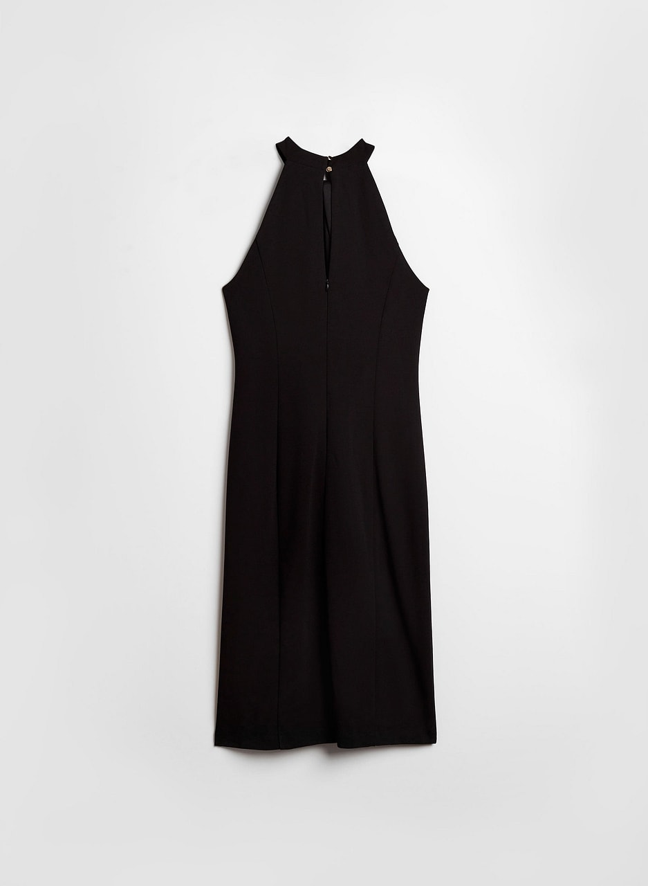 Twist Neck Cocktail Dress