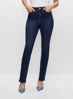 Crystal Detail Slim Leg Jeans