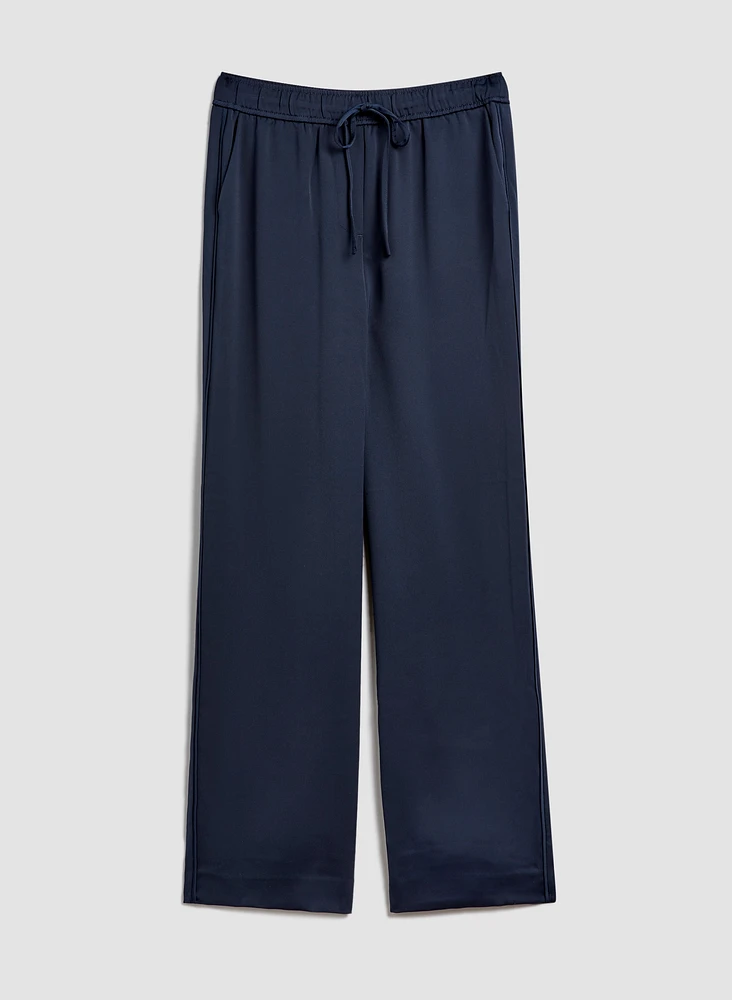 Wide Leg Pull-On Pants