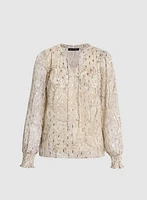 Paisley Split Neck Blouse