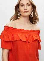 Off-the-Shoulder Ruffle Blouse