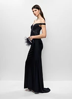 Corset Style Sequinned Gown