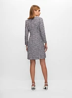 Button Front Bouclé Dress