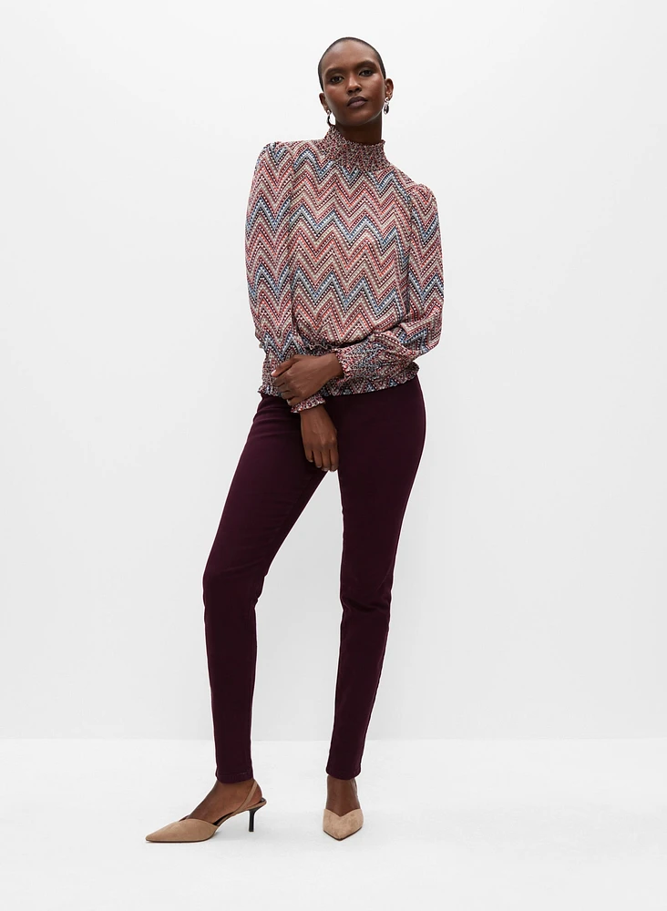 Geometric Print Blouse