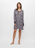 Contrast Floral Print Sleepshirt