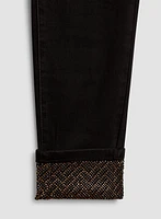 Frank Lyman - Rhinestone Cuff Slim Leg jeans