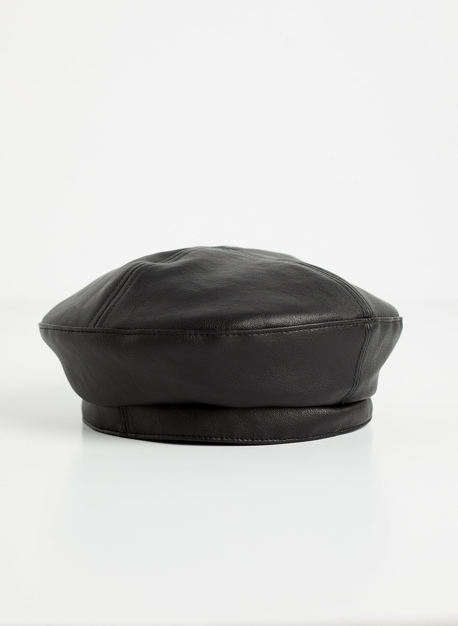 Vegan Leather Beret