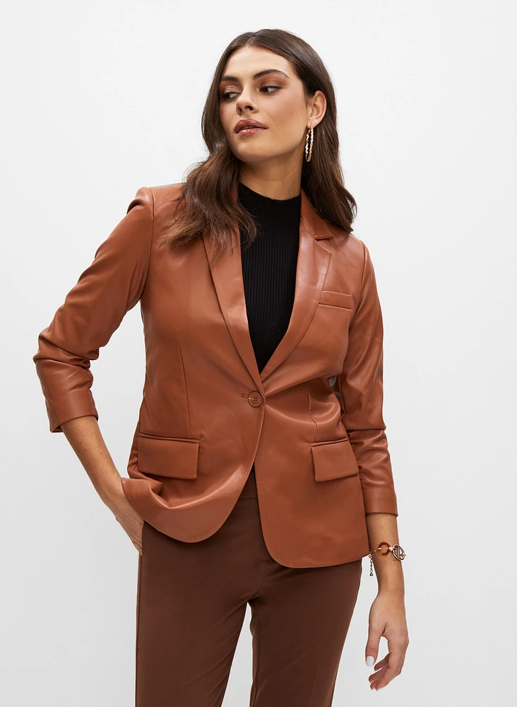 Joseph Ribkoff - Vegan Leather Blazer