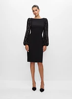 Sequin Puff Sleeve Dress