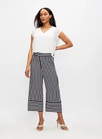 Striped Culotte Pants