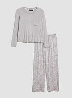 Snakeskin Print Pyjama Set