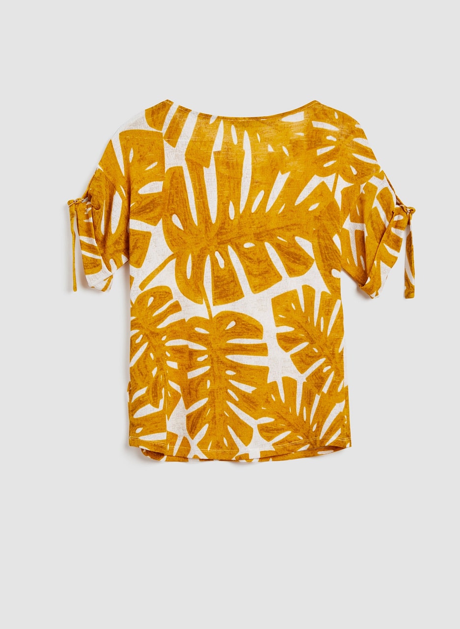 Palm Leaf Print Tee