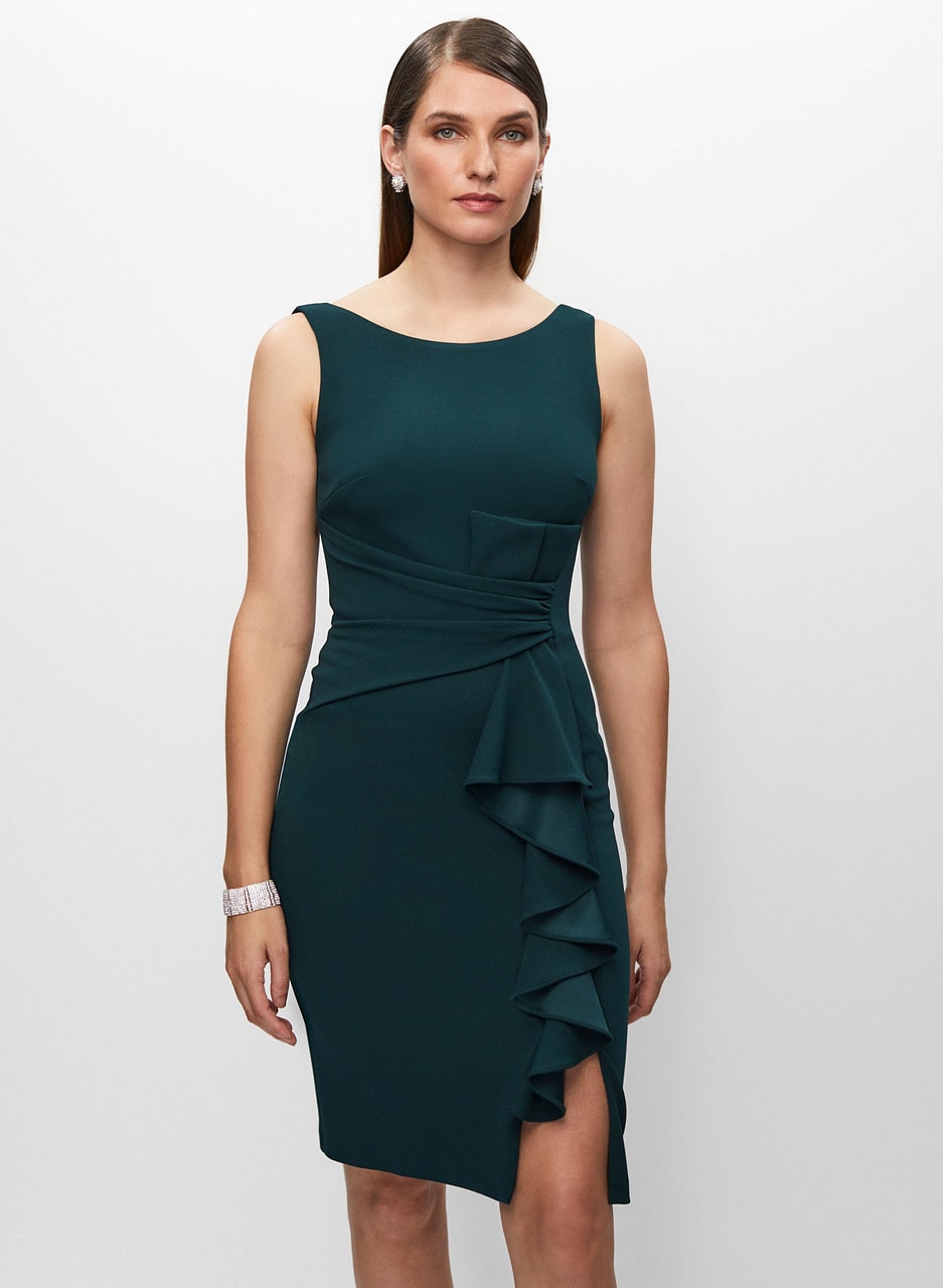 Sleeveless Ruffle Detail Dress