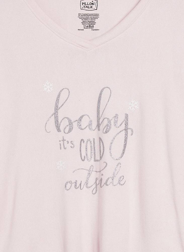 Text Print Pyjama Set