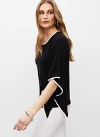 Joseph Ribkoff - Asymmetric Sleeve Top