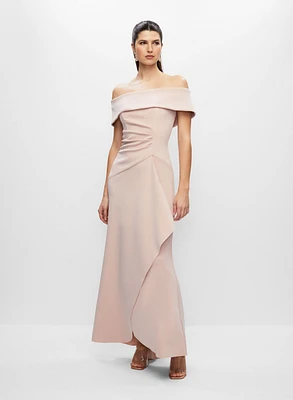 BA Nites - Bardot Neck Evening Dress