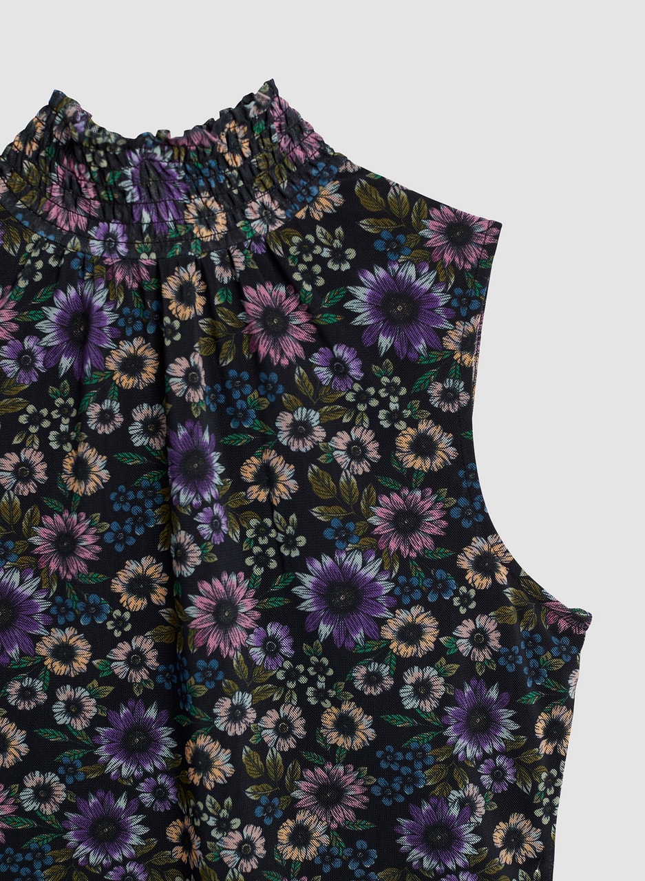 Floral Print Sleeveless Top