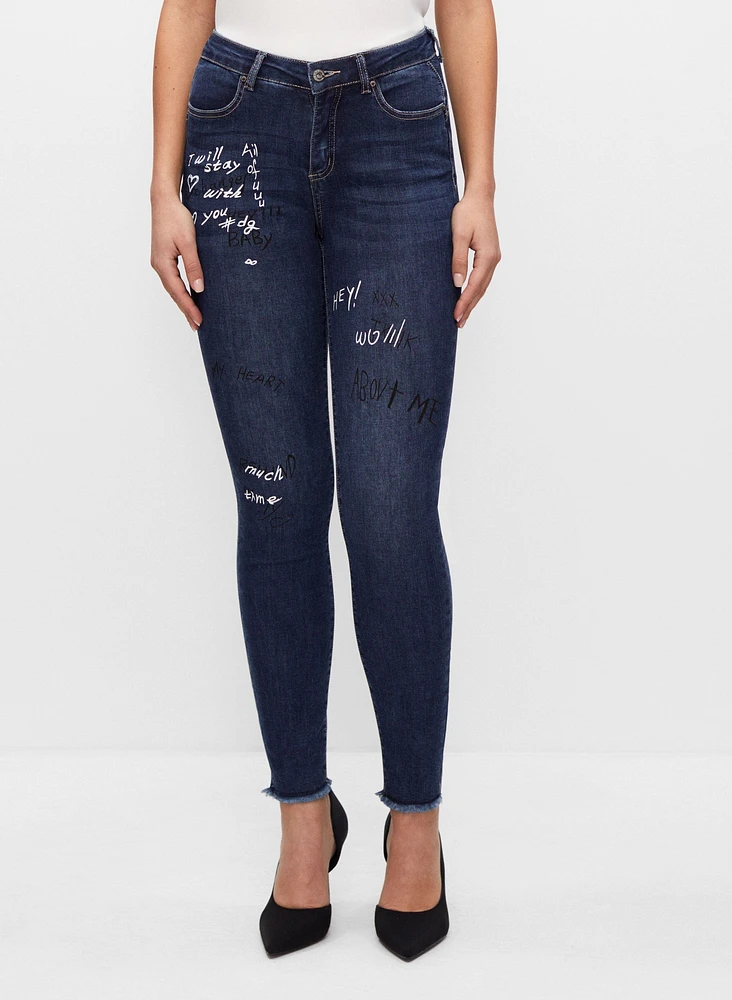 Frank Lyman - Graffiti Print Jeans