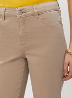 Cutout Detail Denim Capris