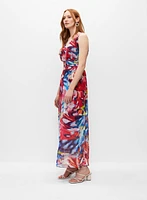 Abstract Print Maxi Dress