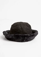 Reversible Faux Suede Bucket Hat
